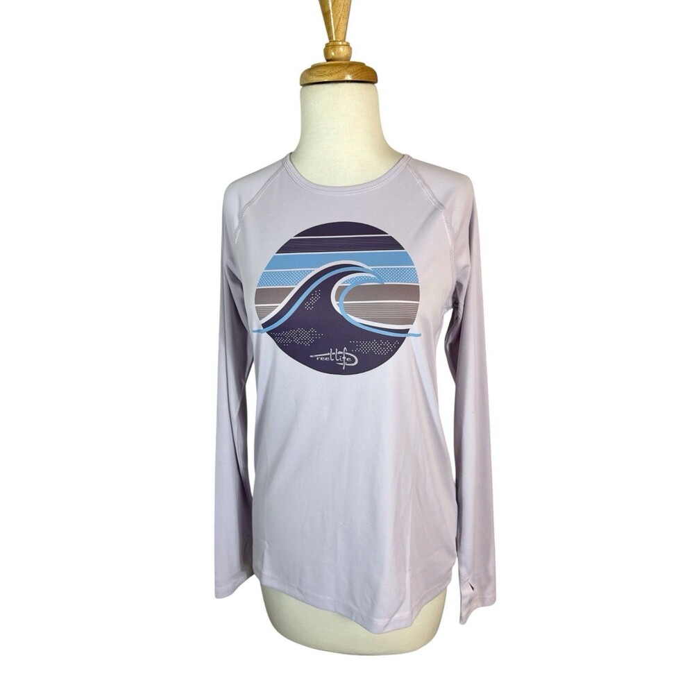 Reef Women's Rash Guard Swim Shirt Lavender Purple Long Sleeve UPF Surf Beach